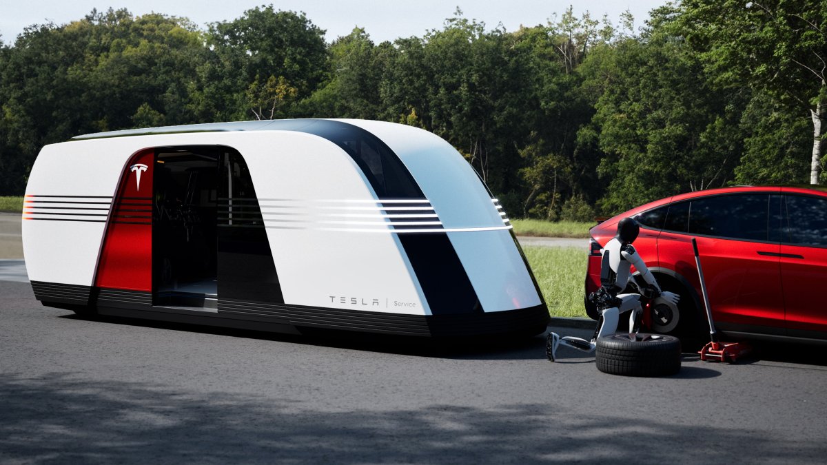 Tesla Robovan Autonomous Van side profile